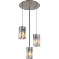 Globo Lighting Lampe à suspendre métal nickel mat, 3x E27