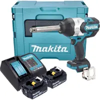 Makita Visseuse à chocs sans fil DTW 1005 SMJ 18 V 1360 Nm 3/4" Brushless + 2 batteries 4,0 Ah + chargeur + Makpac
