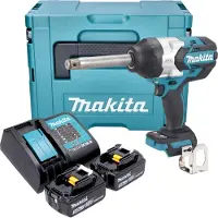 Makita Clé à chocs sans fil DTW 1005 STJ 18 V 1360 Nm 3/4" Brushless + 2 batteries 5,0 Ah + chargeur + Makpac