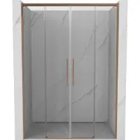 Mexen Rox Porte coulissante pour douche 140 cm, transparente, chromée - 8C2-140-000-01-00