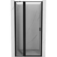 Mexen Mist Porte de douche battante gauche 70 cm, cadre noir, noir - 8A4-070-000-70-70-L