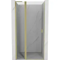 Mexen Mist L Porte battante 115 cm, transparent, or brossé - 8A4L-115-000-55-00