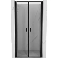 Mexen Mist Porte de douche pivotante 90 cm, cadre noir, noir - 8A7-090-000-70-70