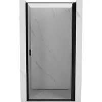 Mexen Mist-B Porte de douche battante droite 100 cm, cadre noir, noir - 8A2-100-000-70-70-P