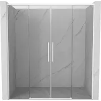 Mexen Rox Porte coulissante pour douche 140 cm, transparente, chromée - 8C2-140-000-01-00