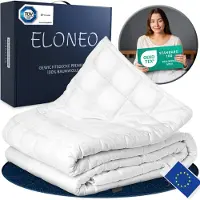 ELONEO Couverture de poids 200x200 cm avec 7 kg, Weighted Blanket en 100% coton, couverture de relaxation & couverture thérapeutique anti-stress