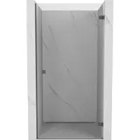 Mexen Lunar-B Porte de douche pivotante droite 95 cm, transparente, gris foncé brossé - 832-095-000-66-00-P