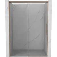 Mexen Rox Porte de douche coulissante 155 cm, transparente, cuivre brossé - 8C2-155-000-65-00