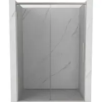 Mexen Rox Paroi de douche coulissante 140 cm, transparente, nickel brossé - 8C2-140-000-97-00