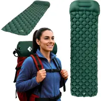 Outtec Matelas gonflable, Matelas de couchage - 195x55x5 cm - Imperméable, Matelas gonflable ultra léger - Lit gonflable pour le camping - Gonflage rapide