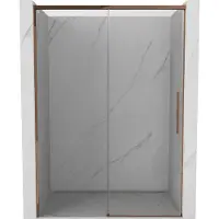 Mexen Rox Portes coulissantes pour douche 160 cm, transparent, or rose - 8C2-160-000-60-00