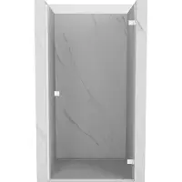 Mexen Lunar-B Porte de douche pivotante droite 85 cm, transparente, blanche - 832-085-000-20-00-P