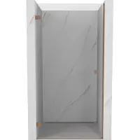 Mexen Lunar-B Porte de douche pivotante gauche 85 cm, transparente, cuivre brossé - 832-085-000-65-00-L