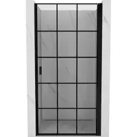 Mexen Mist-B Porte de cabine de douche droite 100 cm, grille noire, noire - 8A2-100-000-70-77-P