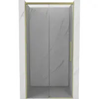 Mexen Rox Cabine de douche à porte coulissante 105 cm, transparente, or brossé - 8C2-105-000-55-00