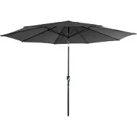 Happy Garden Parasol droit HAPUNA rond 3,30m de diamètre gris
