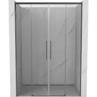 Mexen Rox Porte coulissante pour douche 140 cm, transparente, chromée - 8C2-140-000-01-00