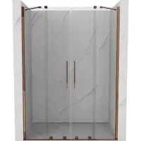 Mexen Velar Duo porte de douche coulissante 140 cm, transparent, or rose - 871-140-000-02-60