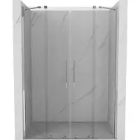 Mexen Velar Duo porte de douche coulissante 150 cm, transparent, chrome - 871-150-000-02-01