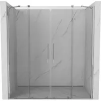 Mexen Velar Duo porte de douche coulissante 170 cm, transparent, chrome - 871-170-000-02-01
