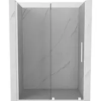 Mexen Velar porte de douche coulissante 160 cm, transparent, blanc - 871-160-000-01-20