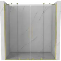 Mexen Velar Duo porte de douche coulissante 180 cm, transparent, or brossé - 871-180-000-02-55