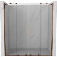 Mexen Velar Duo porte de douche coulissante 170 cm, transparent, or rose - 871-170-000-02-60