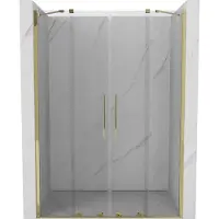 Mexen Velar Duo porte de douche coulissante 150 cm, transparent, or - 871-150-000-02-50