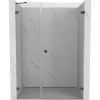 Mexen Lunar-B Porte de douche pivotante droite 110 cm, transparente, brossée Gun Gray - 832S-110-050-66-00-P