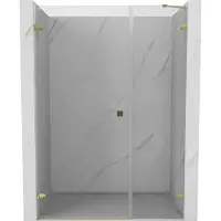 Mexen Lunar-B Portes de douche pivotantes gauche 110 cm, transparent, or - 832S-110-050-50-00-L