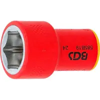 Bgs Douille VDE à six pans | Emmanchement carré de 10 mm (3/8") | SW 19 mm