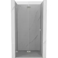 Mexen Lunar-F Porte de douche pliante gauche 90 cm, transparente, nickel brossé - 836-090-000-97-00-L