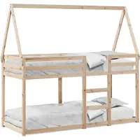 vidaXL Lit superposé avec toit 80x200 cm pin massif