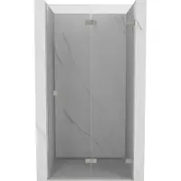 Mexen Lunar-F Porte pliante droite 85 cm, transparent, nickel brossé - 836-085-000-97-00-P