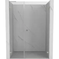Mexen Lunar-B L Porte de douche pivotante droite 130 cm, transparente, nickel brossé - 832SL-130-050-97-00-P