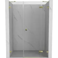 Mexen Lunar Porte de douche à battants droite 120 cm, transparente, or - 834S-120-050-50-00-P