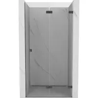 Mexen Lunar-F Porte de douche pliante droite 90 cm, transparente, Gun Metal - 836-090-000-95-00-P