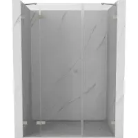 Mexen Lunar Porte de douche pivotante gauche 160 cm, transparente, nickel brossé - 834S-160-050-97-00-L