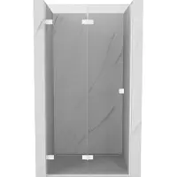 Mexen Lunar-F Porte pliante douche gauche 90 cm, transparent, blanc - 836-090-000-20-00-L