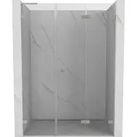 Mexen Lunar-F L Porte de douche pliante droite 145 cm, transparente, nickel brossé - 836SL-145-050-97-00-P