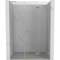 Mexen Lunar-F L Portes de douche pliantes droite 120 cm, transparent, or brossé - 836SL-120-050-55-00-P