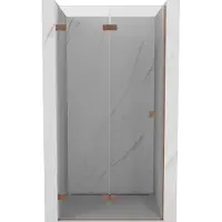 Mexen Lunar-F Paroi de douche pliante gauche 60 cm, transparent, cuivre brossé - 836-060-000-65-00-L