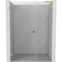 Mexen Lunar-B L Porte de douche ouvrant vers la gauche 145 cm, transparent, or - 832SL-145-050-50-00-L