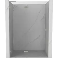 Mexen Lunar L Paroi de douche Porte battante gauche 130 cm, transparente, nickel brossé - 834L-130-000-97-00-L