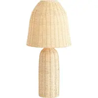 Light & Living Lampe de table en rotin Mandor Ø 28,5cm - rotin foncé