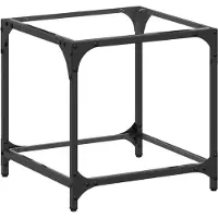 vidaXL Table basse avec plateau en verre Transparent 40x40x40 cm Acier