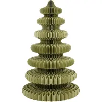 Mica Decorations Décoration Arbre de Noël - H212 x Ø148 cm - Papier -100% - Vert