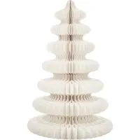 Mica Decorations Décoration Arbre de Noël - H152 x Ø104 cm - Papier -100% - Blanc