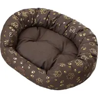 Doggy Lit pour chien avec matelas imperméable "Amazing" - Lit orthopédique pour animaux domestiques ovale pour intérieur & extérieur - 115x95 cm