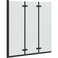 vidaXL Cabine de douche pliante, noire, 130 x 138 cm